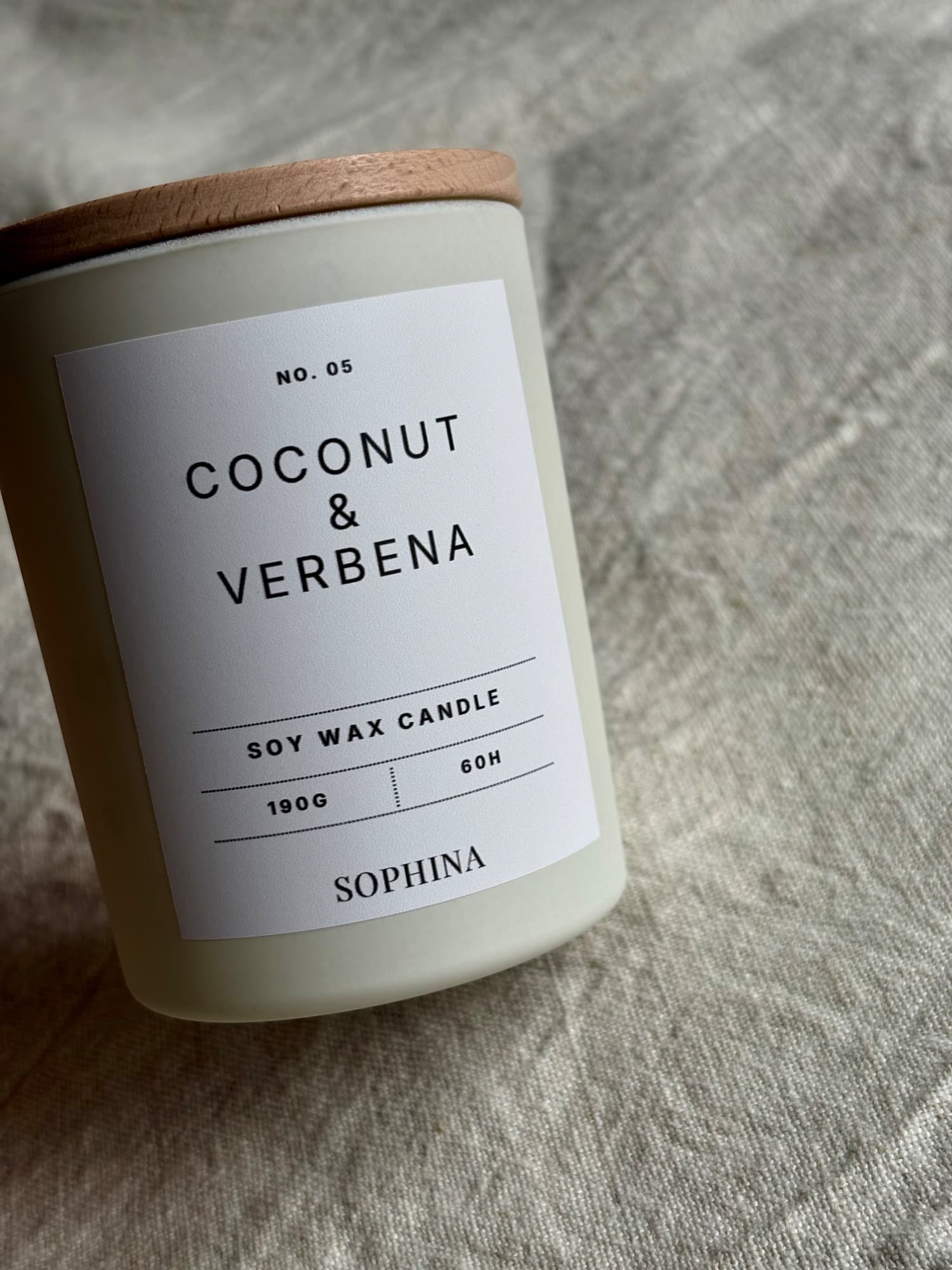 Coconut & Verbena, Świece Sojowe